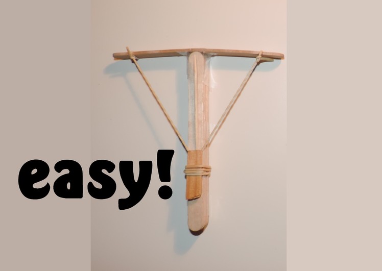 How To Make A Crossbow From Popsicle Sticks. (Full HD)