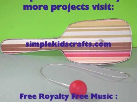 How to Make  a Paddle ball game with recycled cardboard - EP
