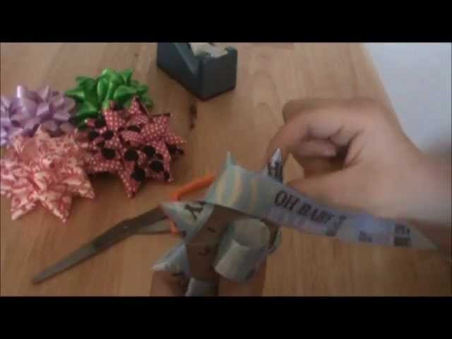 How to Make a Star Gift Bow with Cloth Ribbon.wmv