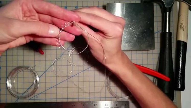 How to Make Large Hoop Earrings with a Floral Design