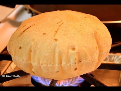 How to make soft and puffed Roti.Chapati.Phulka( showing on both gas stove and Tawa)