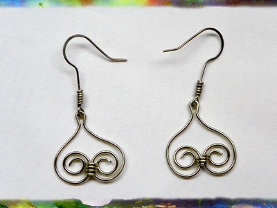 How to Make Wire Earrings, "Upside Down Heart"  Part 1