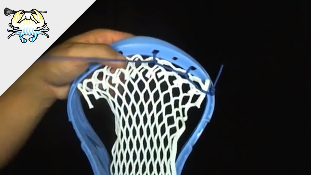 How to String a Lacrosse Head Topstring (Triangle Technique)