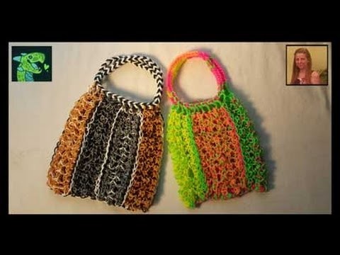 Lacy Dragon Scale Purse on Rainbow Loom Re-size-able and line-able pattern - Revisited