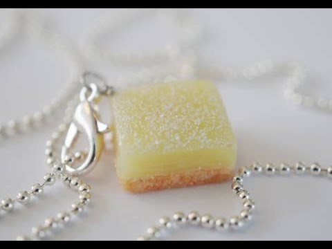 Lemon Bar Tutorial, Miniature Food Tutorial, Polymer Clay