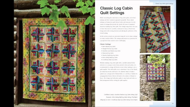 Look Inside The Book: Log Cabin Quilts The basics & beyond