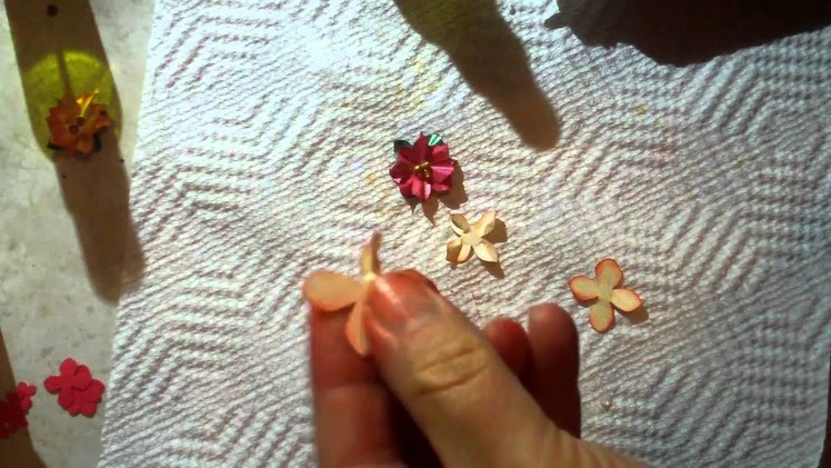 Mini Poinsettia paper flower tutorial.