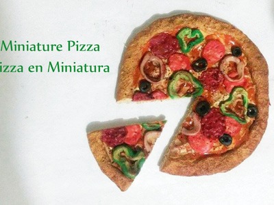 Miniature Polymer Clay Pizza: Pepperoni, Cheese & Vegetables | Pizza Realista de Arcilla Polimerica