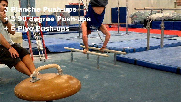 Planche, 90 Degree, and Plyo Push-up Set (with warm-up)