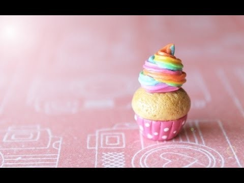 Polymer Clay Tutorial │ Rainbow Swirl Cupcake