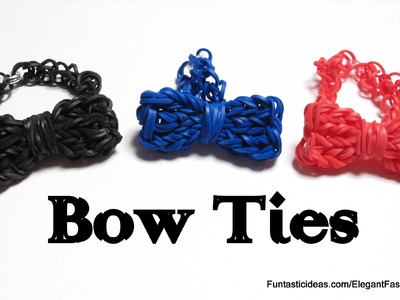 Rainbow Loom Bow Tie Charm - how to - Father's Day Gift Idea Series