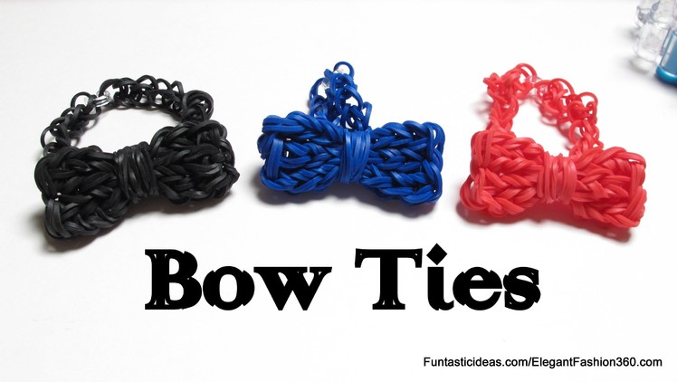 Rainbow Loom Bow Tie Charm - how to - Father's Day Gift Idea Series