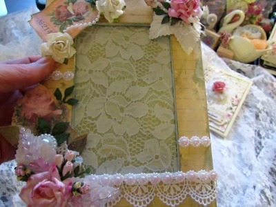 Shabby Chic Altered Frame for I Love Sketches by Tsunami Rose DT
