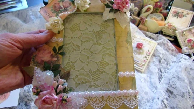 Shabby Chic Altered Frame for I Love Sketches by Tsunami Rose DT
