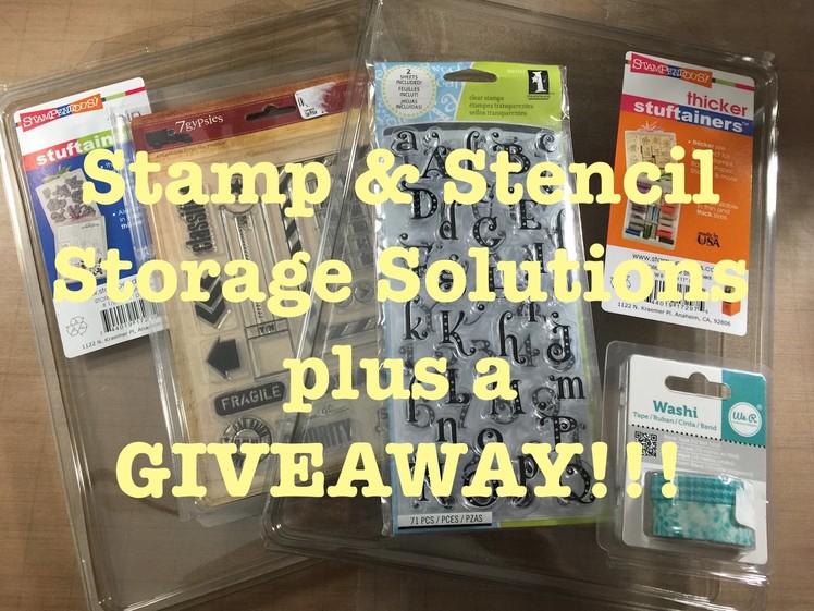 Stamp and Stencil Storage Plus a Giveaway [CLOSED]