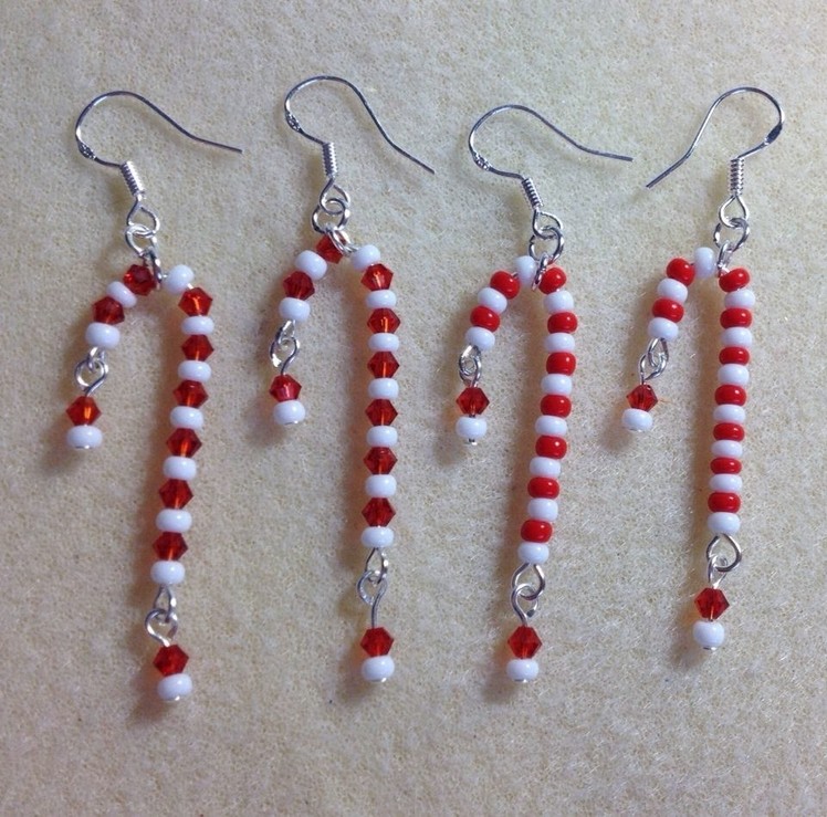 (Tutorial) Candy Cane Earrings (Video 13)