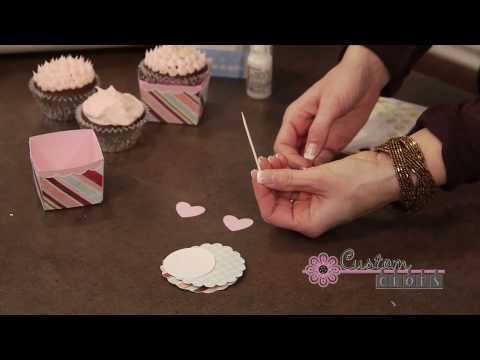 Valentine's Cupcake Holder Pt. 2 - Using Pink Paislee Paper