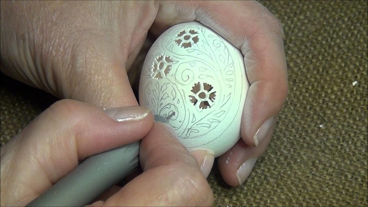 Victorian Lace Egg Carving Video from the Feathered Nest,  Bishop Hill, IL