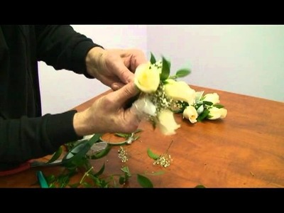 Wedding Flower Tutorial: How to make a white rose corsage and boutonniere