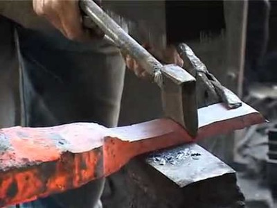 Anyang forging hammer forge kitchen knife, how to make kitchen knife