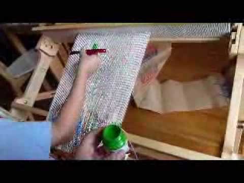 Direct warp painting on a Schacht Flip rigid heddle loom
