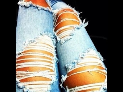 DIY: How to make your own Ripped Jeans