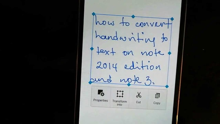 How to convert handwriting to text on the new S Note app for Galaxy note 10.1 2014 and Note 3
