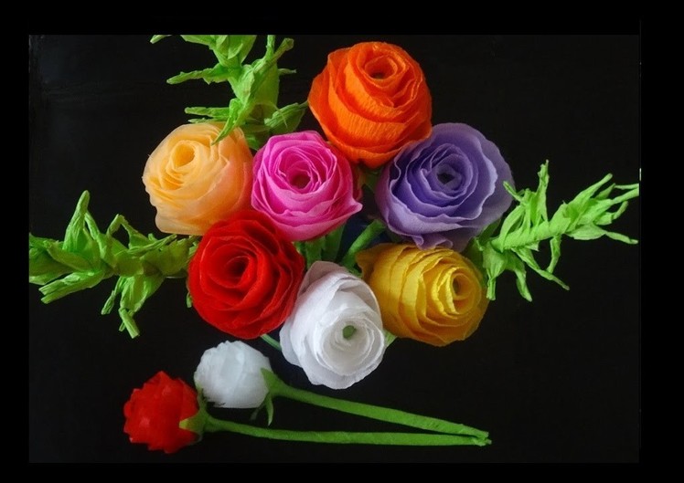 How to make paper flowers- Rose bouquet