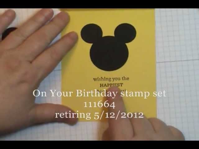 Mickey Mouse Punch Art Card - So Cute!