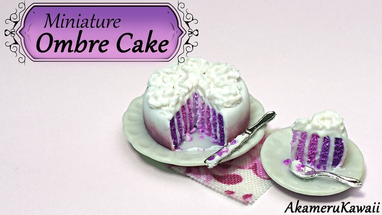 Miniature Ombre Cake - Polymer Clay Tutorial