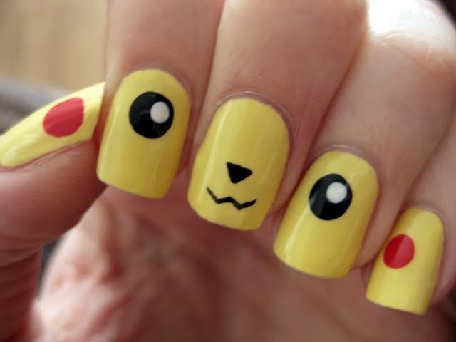 Pokemon Pikachu Nail Art