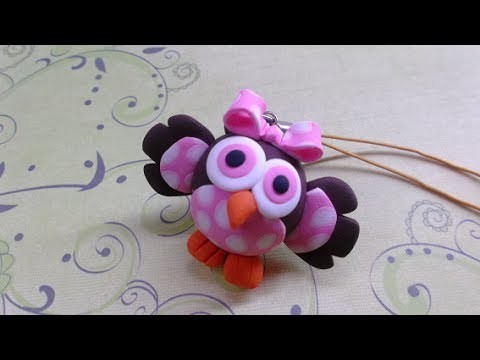 Polymer clay.Fimo tutorial- Baby Owl. Corujinha