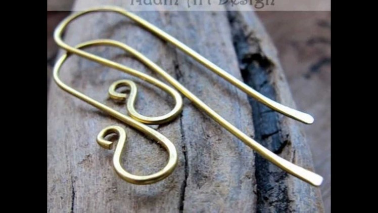 Brass Ear Wires - Fancy French Hook Earwires - Earring Making Supplies