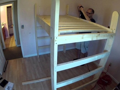 Building My Daughter's Loft Bed - Time lapse video