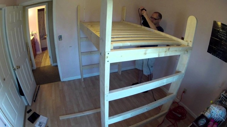 Building My Daughter's Loft Bed - Time lapse video