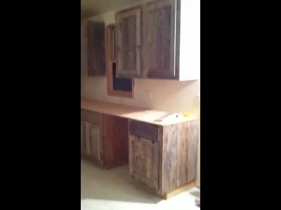 Custom rustic  reclaim wood Cabinets