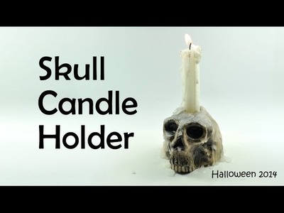 Halloween: Skull Candle Holder - polymer clay TUTORIAL