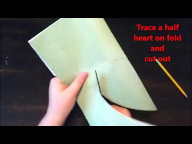 How to make an envelope from a paper heart shape
