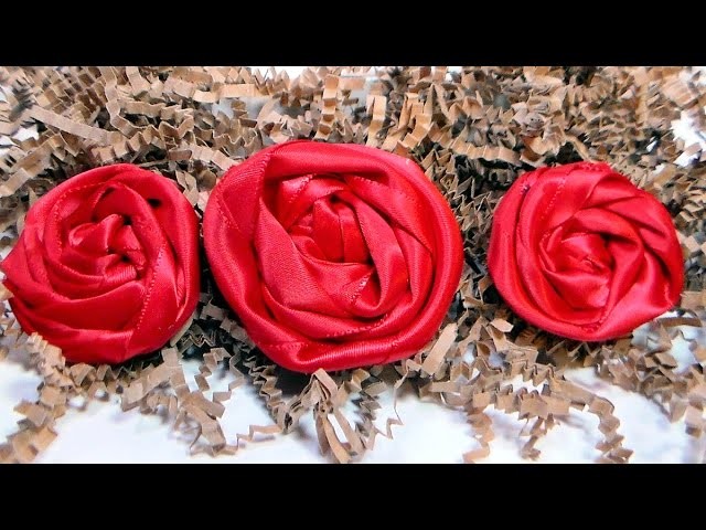 How To Make Rolled Ribbon Roses (2 ways!)