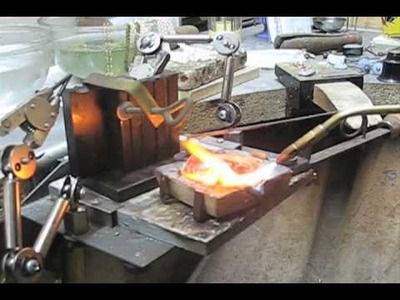 How to melt up scrap gold and make two wedding rings - By Mark Lloyd