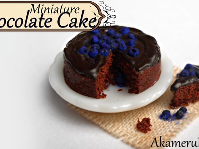 Miniature blueberry chocolate cake - Polymer clay tutorial