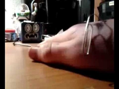 Paper clip tattoo "FAIL" (how not to give yourself a tattoo)