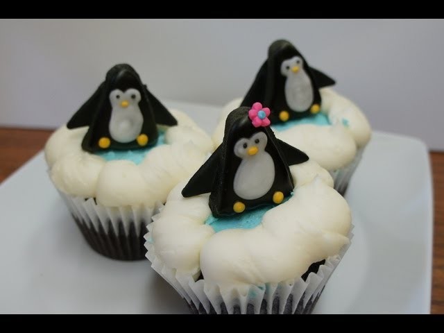 Penguin Cupcakes - Cupcake decorating