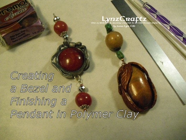 Polymer clay Bezel & finishing up a pendant tutorial