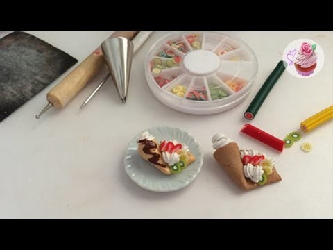 Polymer clay tutorial: Fruit crepe