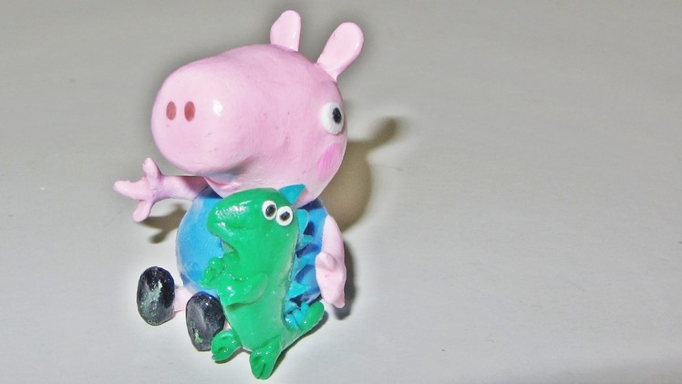 Polymer Clay Tutorial Peppa Pig Mr. Dinosaur Charm
