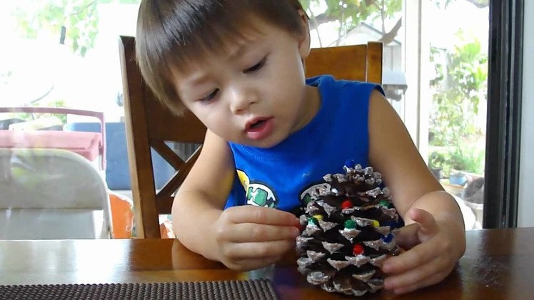 We're Making (Pine cone) Christmas Trees