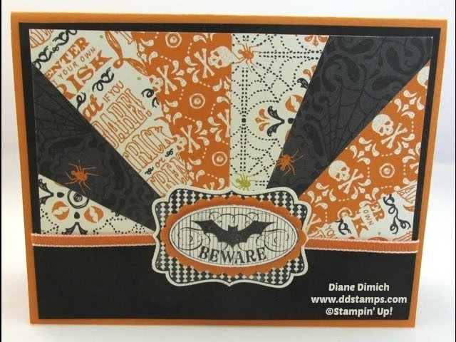 A Great Halloween Greeting Card Using The Sunburst Technique