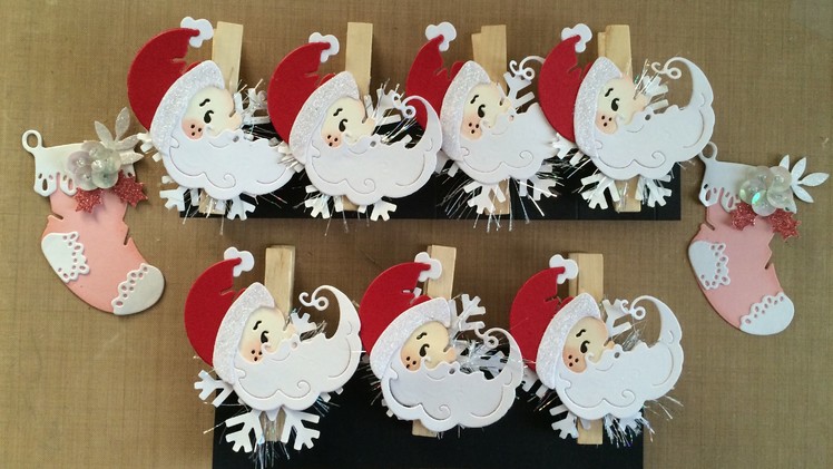Altered Clothespin for Christmas and Christmas Tags for Your Gift Bags
