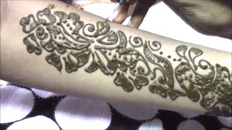 Arabic mehndi (henna) - step by step tutorial design 3